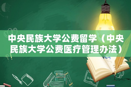 中央民族大學(xué)公費(fèi)留學(xué)（中央民族大學(xué)公費(fèi)醫(yī)療管理辦法）