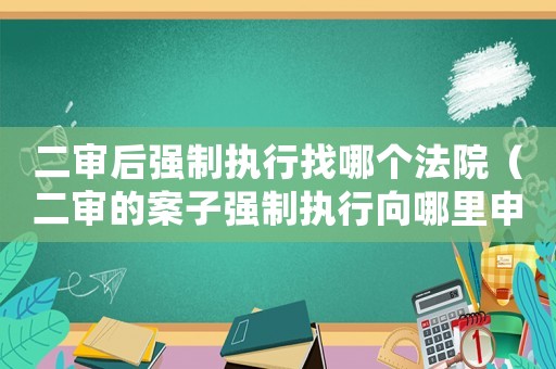 二審后強制執行找哪個法院（二審的案子強制執行向哪里申請）