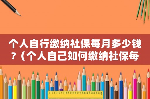 個人自行繳納社保每月多少錢?（個人自己如何繳納社保每月要多少錢）