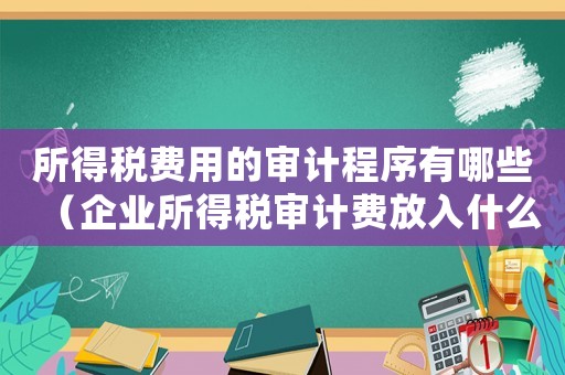 所得稅費(fèi)用的審計(jì)程序有哪些（企業(yè)所得稅審計(jì)費(fèi)放入什么科目）