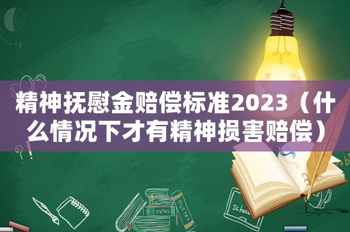 精神撫慰金賠償標(biāo)準(zhǔn)2023（什么情況下才有精神損害賠償）