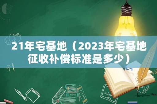 21年宅基地（2023年宅基地征收補償標準是多少）