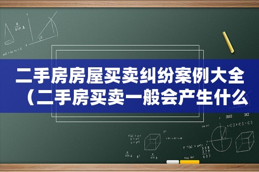 二手房房屋買賣糾紛案例大全（二手房買賣一般會產生什么糾紛案例）
