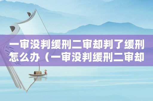 一審沒判緩刑二審卻判了緩刑怎么辦（一審沒判緩刑二審卻判了緩刑）