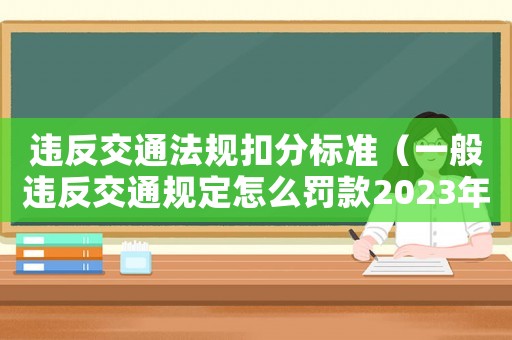 違反交通法規扣分標準（一般違反交通規定怎么罰款2023年）