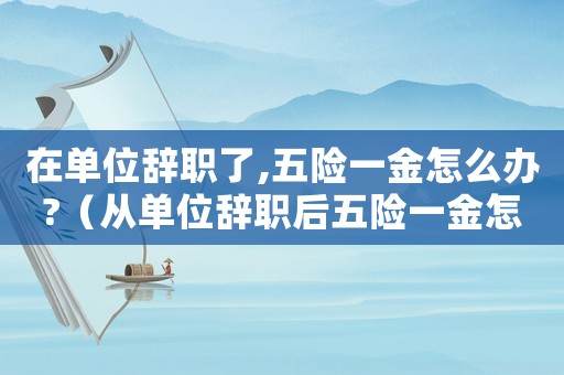 在單位辭職了,五險一金怎么辦?（從單位辭職后五險一金怎么提取）