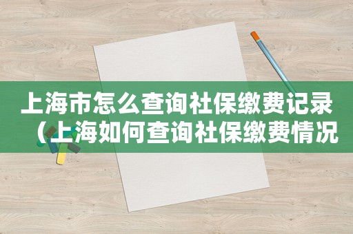 上海市怎么查詢社保繳費記錄（上海如何查詢社保繳費情況）