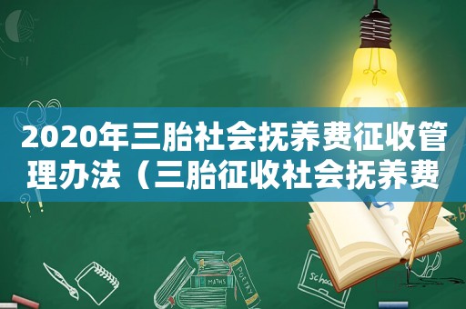 2020年三胎社會撫養費征收管理辦法（三胎征收社會撫養費標準是怎樣的呢）