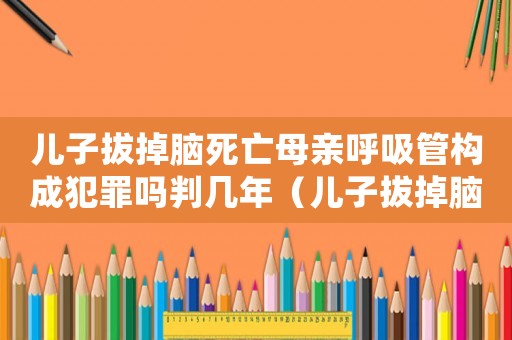 兒子拔掉腦死亡母親呼吸管構成犯罪嗎判幾年（兒子拔掉腦死亡母親呼吸管構成犯罪嗎）