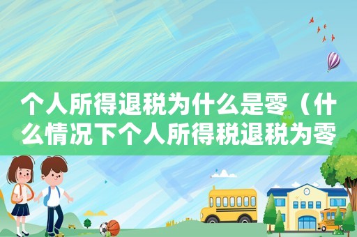 個人所得退稅為什么是零（什么情況下個人所得稅退稅為零呢）