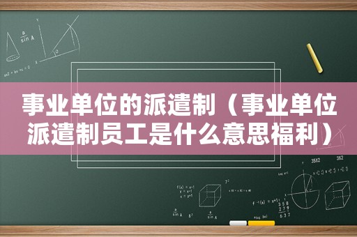 事業單位的派遣制（事業單位派遣制員工是什么意思福利）