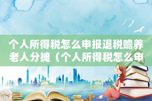 個人所得稅怎么申報退稅贍養老人分攤（個人所得稅怎么申報退稅贍養老人）