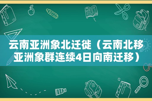 云南亞洲象北遷徙（云南北移亞洲象群連續4日向南遷移）