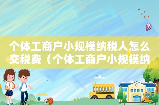 個體工商戶小規模納稅人怎么交稅費（個體工商戶小規模納稅人怎么交稅）