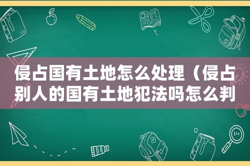 侵占國有土地怎么處理（侵占別人的國有土地犯法嗎怎么判）
