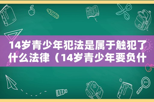 14歲青少年犯法是屬于觸犯了什么法律（14歲青少年要負(fù)什么法律責(zé)任）