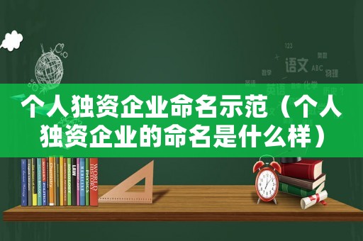 個(gè)人獨(dú)資企業(yè)命名示范（個(gè)人獨(dú)資企業(yè)的命名是什么樣）