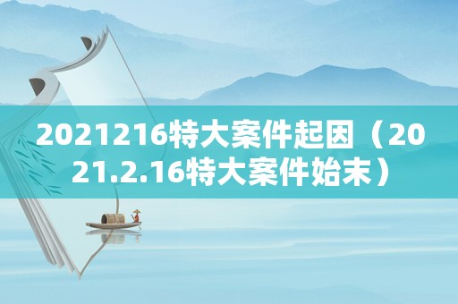 2021216特大案件起因（2021.2.16特大案件始末）