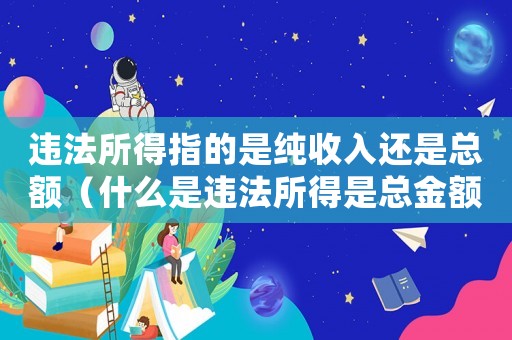 違法所得指的是純收入還是總額（什么是違法所得是總金額還是差價）