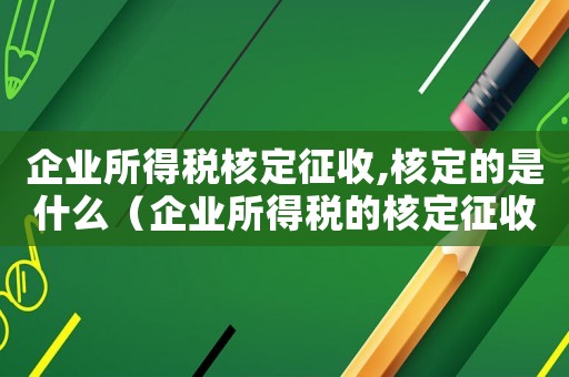 企業所得稅核定征收,核定的是什么（企業所得稅的核定征收是什么意思）