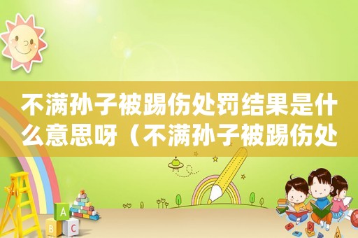 不滿孫子被踢傷處罰結果是什么意思呀（不滿孫子被踢傷處罰結果是什么意思）