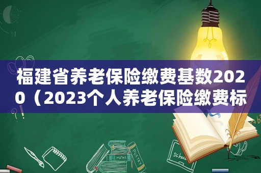 福建省養老保險繳費基數2020（2023個人養老保險繳費標準福建）