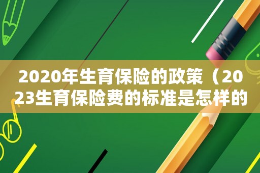 2020年生育保險的政策（2023生育保險費的標準是怎樣的呀）