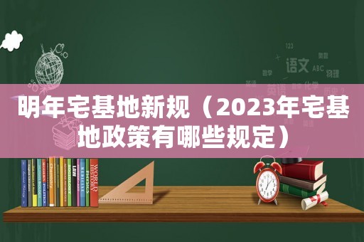 明年宅基地新規（2023年宅基地政策有哪些規定）
