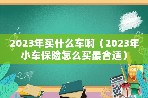 2023年買什么車啊（2023年小車保險怎么買最合適）