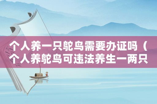 個(gè)人養(yǎng)一只鴕鳥需要辦證嗎（個(gè)人養(yǎng)鴕鳥可違法養(yǎng)生一兩只鴕鳥）