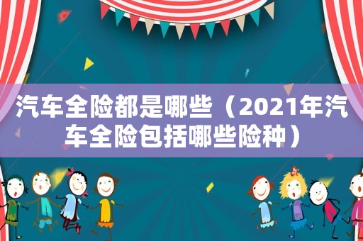 汽車全險都是哪些（2021年汽車全險包括哪些險種）