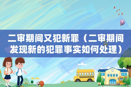 二審期間又犯新罪（二審期間發現新的犯罪事實如何處理）