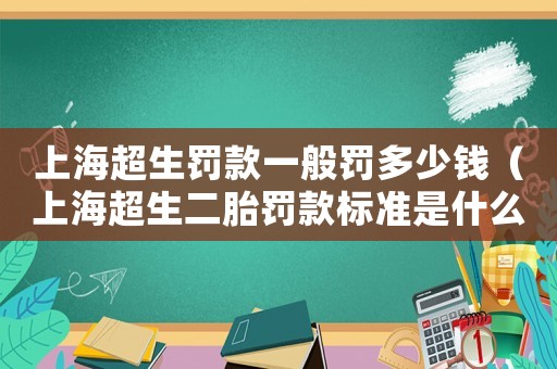 上海超生罰款一般罰多少錢（上海超生二胎罰款標準是什么時候出的）