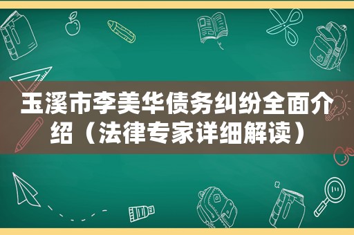 玉溪市李美華債務糾紛全面介紹（法律專家詳細解讀）