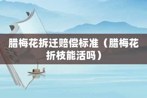 臘梅花拆遷賠償標(biāo)準(zhǔn)（臘梅花折枝能活嗎）