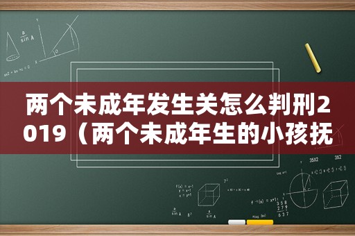 兩個未成年發生關怎么判刑2019（兩個未成年生的小孩撫養權怎么判）
