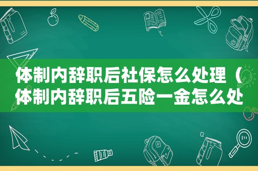 體制內辭職后社保怎么處理（體制內辭職后五險一金怎么處理?）