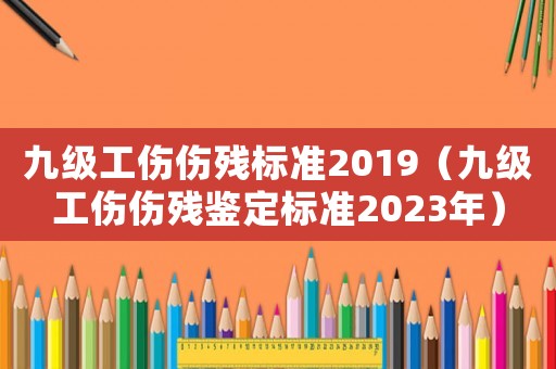 九級(jí)工傷傷殘標(biāo)準(zhǔn)2019（九級(jí)工傷傷殘鑒定標(biāo)準(zhǔn)2023年）