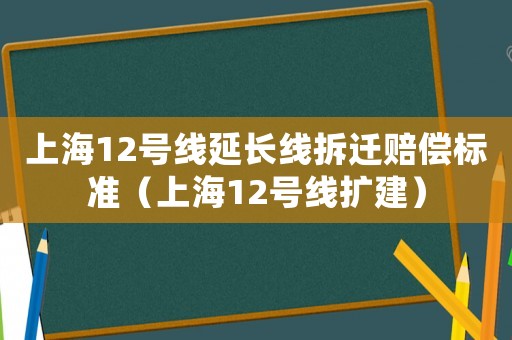 上海12號線延長線拆遷賠償標準（上海12號線擴建）