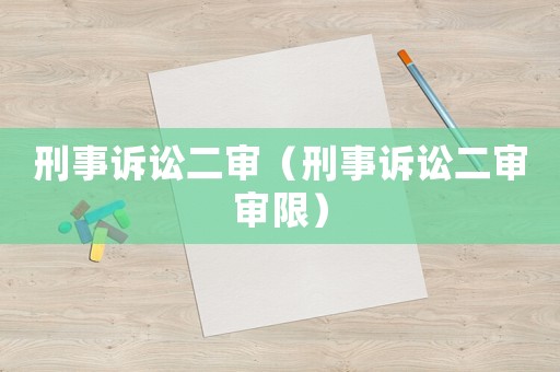 刑事訴訟二審（刑事訴訟二審審限）