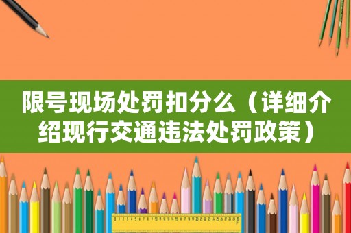 限號現(xiàn)場處罰扣分么（詳細介紹現(xiàn)行交通違法處罰政策）