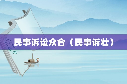 民事訴訟眾合（民事訴壯）