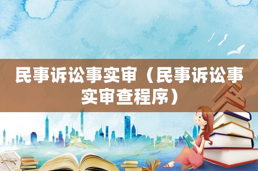 民事訴訟事實審（民事訴訟事實審查程序）