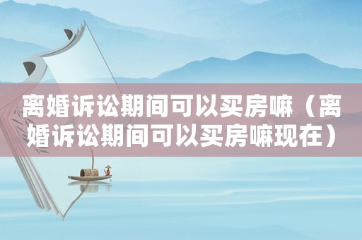 離婚訴訟期間可以買房嘛（離婚訴訟期間可以買房嘛現在）