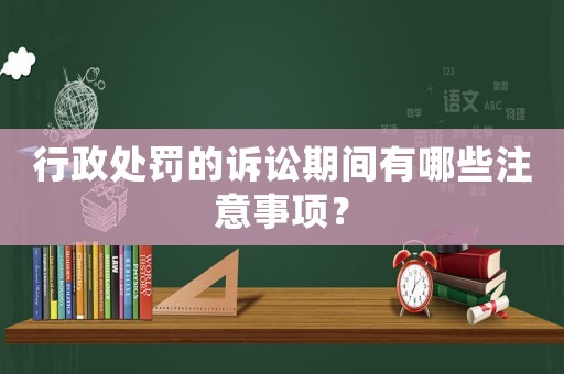 行政處罰的訴訟期間有哪些注意事項(xiàng)？