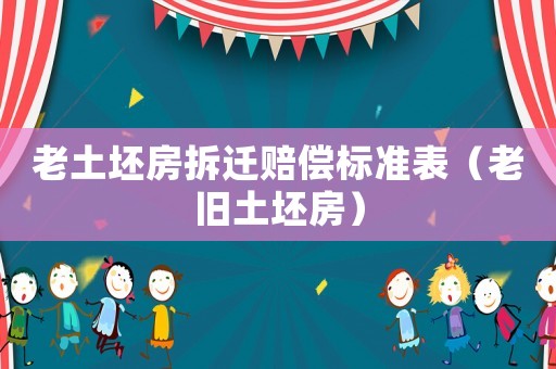 老土坯房拆遷賠償標準表（老舊土坯房）