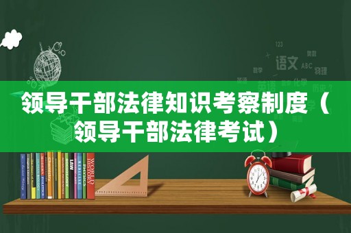 領導干部法律知識考察制度（領導干部法律考試）
