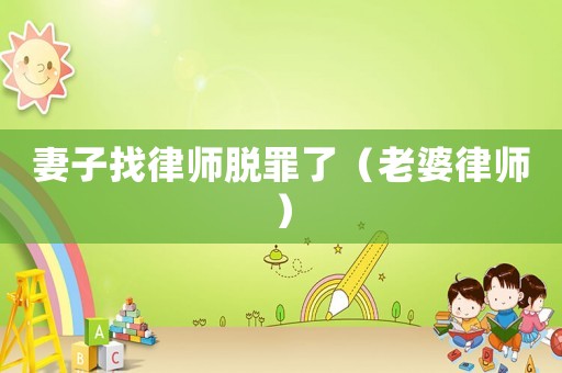 妻子找律師脫罪了（老婆律師）