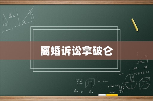 離婚訴訟拿破侖