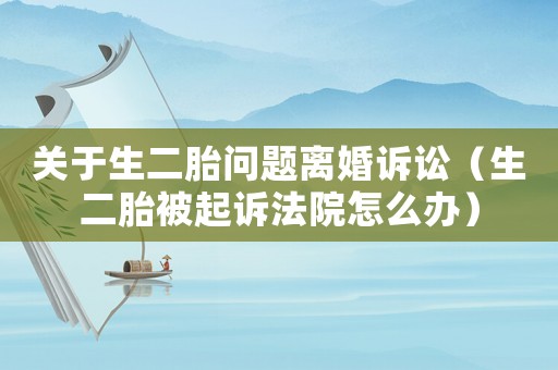 關于生二胎問題離婚訴訟（生二胎被起訴法院怎么辦）